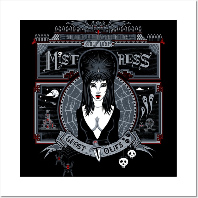 Mistress Ghost Tours Wall Art by Onebluebird